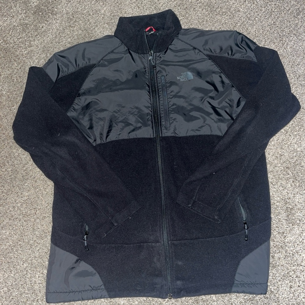 The North Face Gray & Black Cascade Polartec Micro Fleece Full Zip Jacket Medium